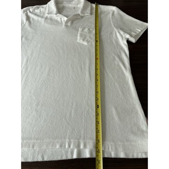 Orlebar Brown Terry Polo Shirt Men’s XXLarge White Pool Short Sleeve - Picture 3 of 10